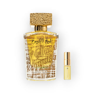 Lattafa Sheikh Al Shuyukh Luxe Edition 3ml Parfümproben – opulenter Orientduft im feinen Mini-Zerstäuber